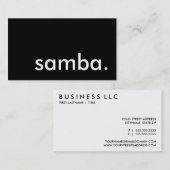 Carte De Visite samba. (Devant / Derrière)