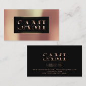 Carte De Visite Sami Rose métallique Gold Black Frame Vip (Devant / Derrière)