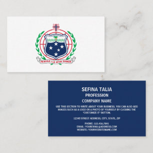 Carte De Visite Samoa Armoiries, Samoa