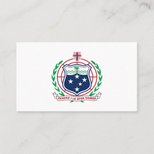 Carte De Visite Samoa Armoiries, Samoa (Devant)