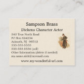 Carte De Visite Sampson Brass, Kyd, Dickens The Old Curiosity Shop (Dos)