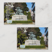 Carte De Visite Samurai Kamakura Gongoro Kagemasa Kabuki Statue (Devant / Derrière)