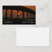 Carte De Visite San Diego Beach Sunset Ocean Beach Pier (Devant / Derrière)