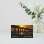 Carte De Visite San Diego Sunset Ocean Beach Pier (Debout devant)