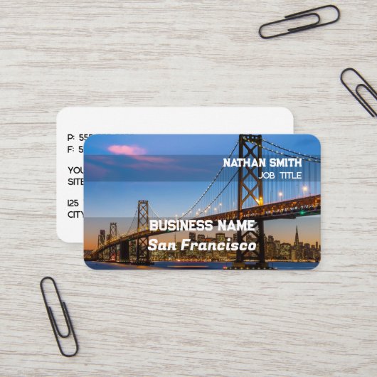 Carte De Visite San Francisco (Devant/Arrière en situation)