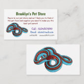 Carte De Visite San Francisco garter snake (Devant / Derrière)
