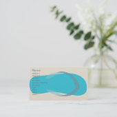 Carte De Visite Sandal Bleu - classique (Debout devant)