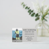 Carte De Visite Sandblasting modifiable (Debout devant)