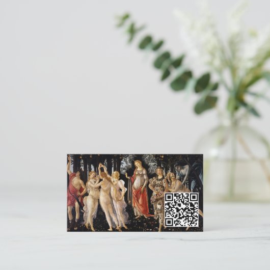 Carte De Visite Sandro Botticelli - La Primavera - QR Code (Debout devant)