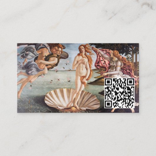 Carte De Visite Sandro Botticelli - Naissance de Vénus - Code QR (Devant)