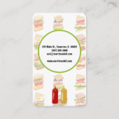 carte de visite sandwich fine (Dos)