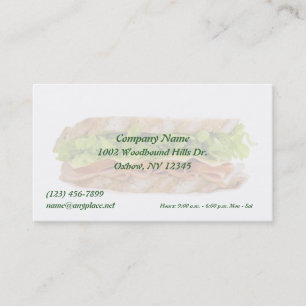 Carte de visite sandwich Shop