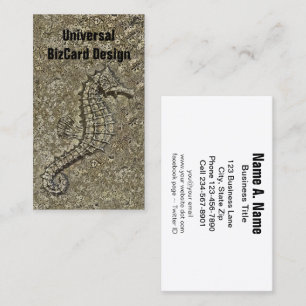 Carte De Visite Sandy Textured Seahorse Photo
