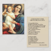 Carte De Visite Sang précieux de consécration de prière de Jésus (Devant / Derrière)