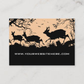 Carte De Visite Sanglier et cerf : Silhouette allemande / découpe  (Dos)