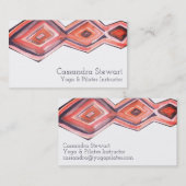 Carte De Visite Sangria de conception aquarelle géométrique (Devant / Derrière)