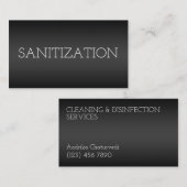 Carte De Visite Sanitization Disinfectant Black (Devant / Derrière)