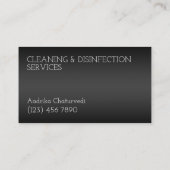 Carte De Visite Sanitization Disinfectant Black (Dos)