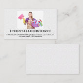 Carte De Visite Sanitizing Fournitures | Femme plus propre (Devant / Derrière)