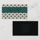 Carte de visite sans effort, Turquoise (Devant / Derrière)