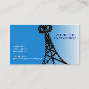 Carte de visite sans fil d'industrie, BLEU