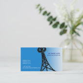 Carte de visite sans fil d'industrie, BLEU (Debout devant)