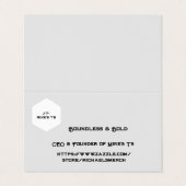 Carte De Visite Sans frontières et en gras (Extérieur déplié)