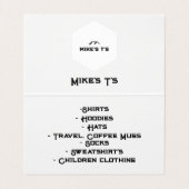 Carte De Visite Sans frontières et en gras (Intérieur déplié)