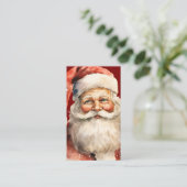 Carte De Visite Santa Claus Retro Christmas (Debout devant)
