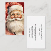 Carte De Visite Santa Claus Retro Christmas (Devant / Derrière)