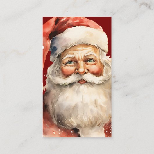 Carte De Visite Santa Claus Retro Christmas (Devant)