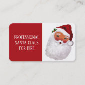 Carte De Visite Santa Claus Xmas Red Hire Sleigh Professionnel (Devant)