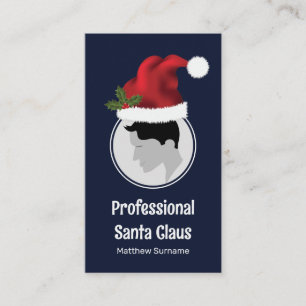 Carte De Visite Santa Hat Custom Modèle photo Professional Père No