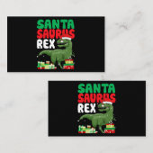 Carte De Visite Santasaurus Rex Funny Noël TRex Dinosaur Sant (Devant / Derrière)