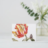 Carte De Visite Santé alternative florale de papillon de tulipe de (Debout devant)