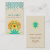 Carte De Visite Santé curative de Lotus de fleur de logo de (Devant / Derrière)