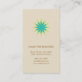 Carte De Visite Santé curative de Lotus de fleur de logo de (Dos)