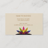 Carte De Visite Santé curative de yoga de logo de fleur de Lotus (Dos)