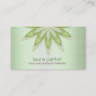 Carte De Visite Santé curative de yoga de logo de fleur de Lotus