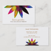 Carte De Visite Santé curative de yoga de logo de fleur de Lotus (Devant / Derrière)