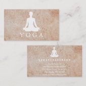 Carte De Visite Santé curative de yoga doux élégant de logo (Devant / Derrière)
