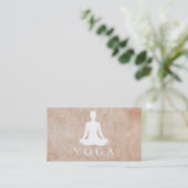 Carte De Visite Santé curative de yoga doux élégant de logo (Debout devant)