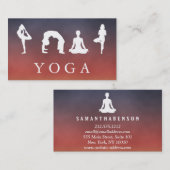Carte De Visite Santé curative de yoga doux élégant de logo (Devant / Derrière)