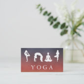 Carte De Visite Santé curative de yoga doux élégant de logo (Debout devant)