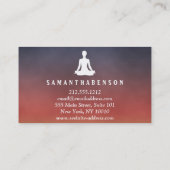 Carte De Visite Santé curative de yoga doux élégant de logo (Dos)