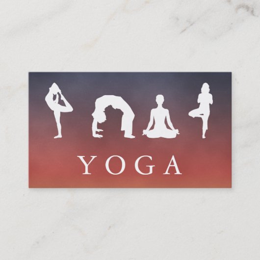 Carte De Visite Santé curative de yoga doux élégant de logo (Devant)