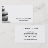 Carte De Visite Santé curative d'eau de couleur de logo de yoga (Devant / Derrière)