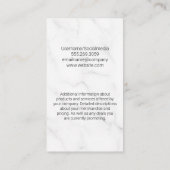 Carte De Visite Santé de beauté | Spa de jour (Dos)