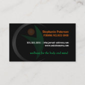 Carte De Visite Santé de nutrition et entraîneur de forme physique (Dos)