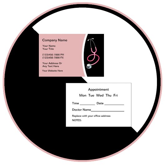 Carte De Visite Santé des femmes Nomination d'un médecin Médicale